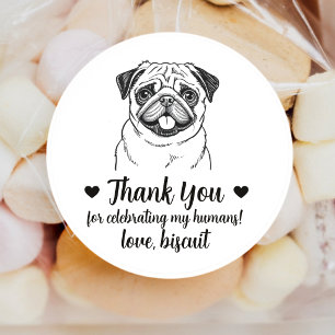 Adesivos Personalizados de Casamento com Cachorro