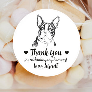 Adesivos Personalizados de Casamento com Cachorro