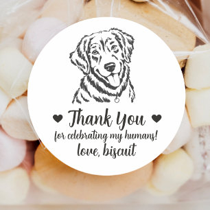 Adesivos Personalizados de Casamento com Cachorro