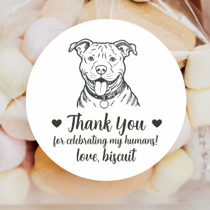 Adesivos Personalizados de Casamento com Cachorro 