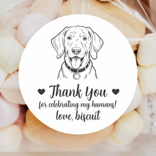 Adesivos Personalizados de Casamento com Cachorro