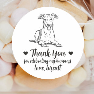 Adesivos Personalizados de Casamento com Cachorro