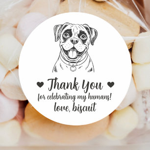 Adesivos Personalizados de Casamento com Cachorro