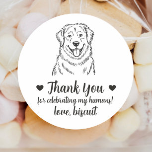 Adesivos Personalizados de Casamento com Cachorro