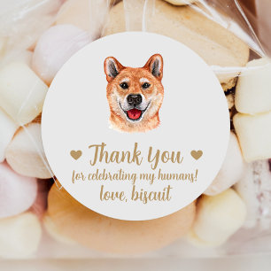 Adesivos Personalizados de Casamento com Cachorro 