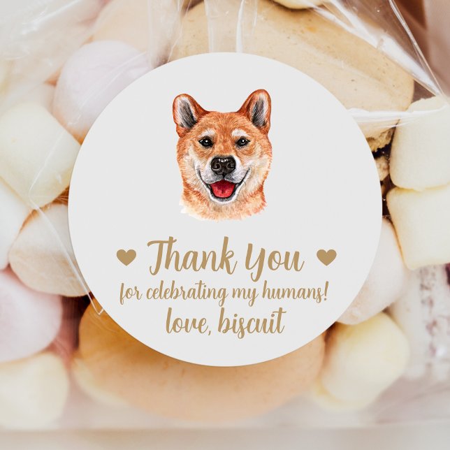 Adesivos Personalizados de Casamento com Cachorro  (Criador carregado)