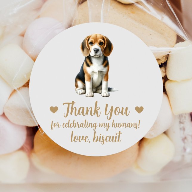 Adesivos Personalizados de Casamento com Cachorro  (Criador carregado)