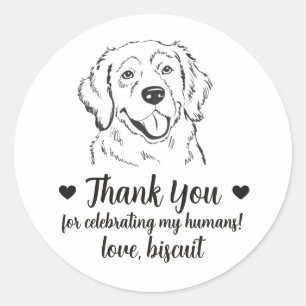Adesivos Personalizados de Casamento com Cachorro 
