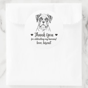 Adesivos Personalizados de Casamento com Cachorro 
