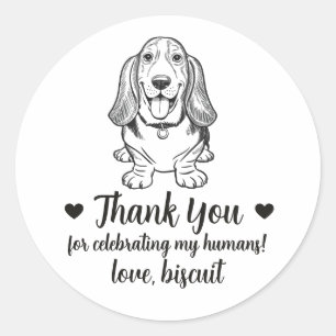 Adesivos Personalizados de Casamento com Cachorro 