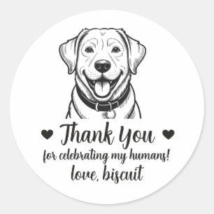 Adesivos Personalizados de Casamento com Cachorro 