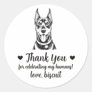 Adesivos Personalizados de Casamento com Cachorro 