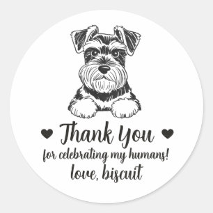 Adesivos Personalizados de Casamento com Cachorro 