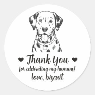 Adesivos Personalizados de Casamento com Cachorro 