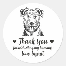 Adesivos Personalizados de Casamento com Deerhound