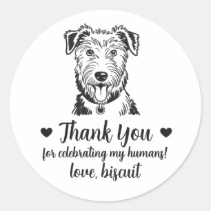 Adesivos Personalizados de Casamento com Deerhound