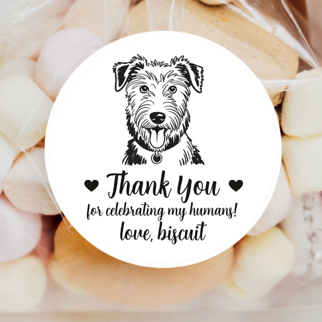 Adesivos Personalizados de Casamento com Deerhound (Criador carregado)