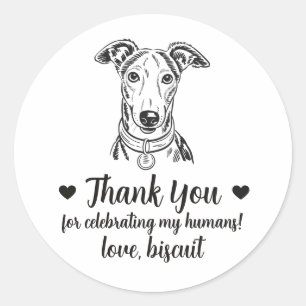 Adesivos Personalizados de Casamento com Greyhound