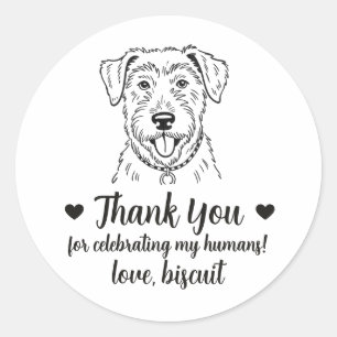 Adesivos Personalizados de Casamento com Lobo-houn