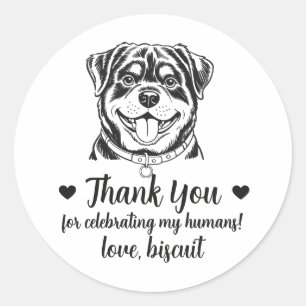 Adesivos Personalizados de Casamento com Rottweile