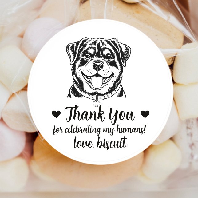 Adesivos Personalizados de Casamento com Rottweile (Criador carregado)