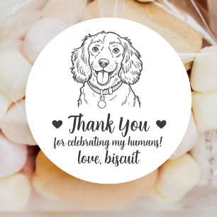 Adesivos Personalizados de Casamento com Spaniel