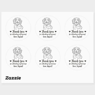 Adesivos Personalizados de Casamento com Spaniel