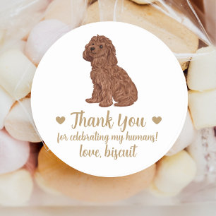 Adesivos Personalizados de Casamento de Cachorro