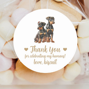 Adesivos Personalizados de Casamento de Cachorro