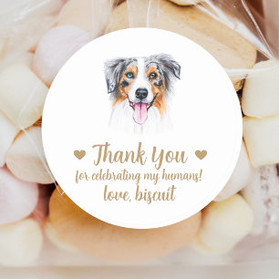 Adesivos Personalizados de Casamento de Cachorro