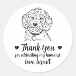 Adesivos Personalizados de Casamento de Cachorro C