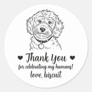 Adesivos Personalizados de Casamento de Cachorro C