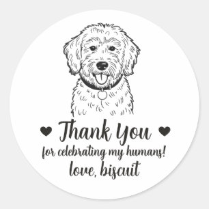 Adesivos Personalizados de Casamento de Cachorro G