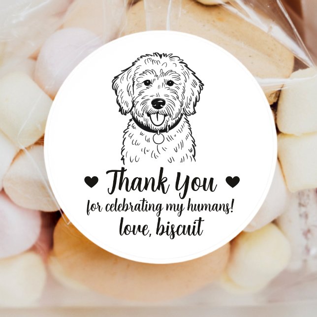 Adesivos Personalizados de Casamento de Cachorro G (Criador carregado)