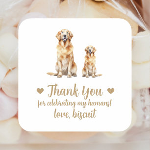 Adesivos Personalizados de Casamento de Cachorro G