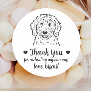 Adesivos Personalizados de Casamento de Cachorro G