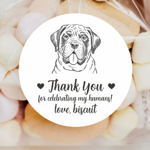 Adesivos Personalizados de Casamento de Cachorro M