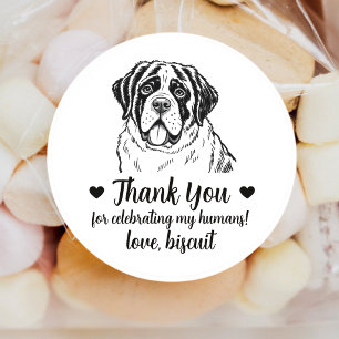 Adesivos Personalizados de Casamento de Cachorro S