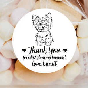 Adesivos Personalizados de Casamento de Cachorro Y