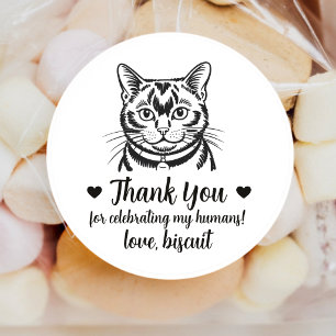Adesivos Personalizados de Casamento de Gato Bomba