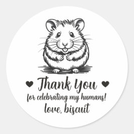 Adesivos Personalizados de Casamento de Hamster