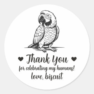 Adesivos Personalizados de Casamento de Papagaio