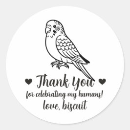 Adesivos Personalizados de Casamento de Periquito