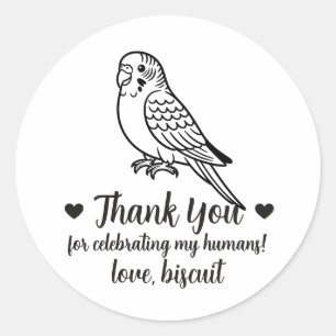 Adesivos Personalizados de Casamento de Periquito