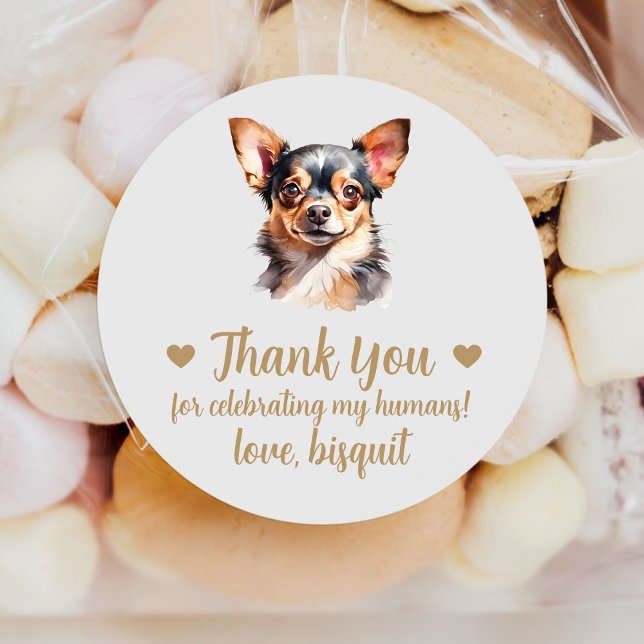 Adesivos Personalizados de Casamento para Cachorro (Criador carregado)