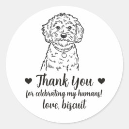 Adesivos Personalizados de Casamento para Cachorro