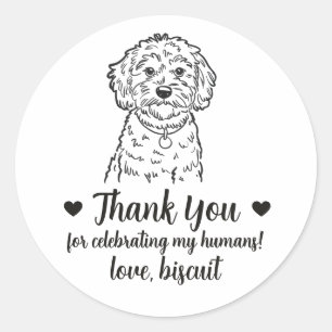 Adesivos Personalizados de Casamento para Cachorro