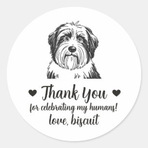 Adesivos Personalizados de Casamento para Cachorro