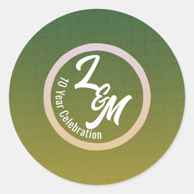 Adesivos Personalizados de Celebração Verde (Frente)