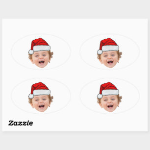 Adesivos Personalizados de Chapéu de Papai Noel, F